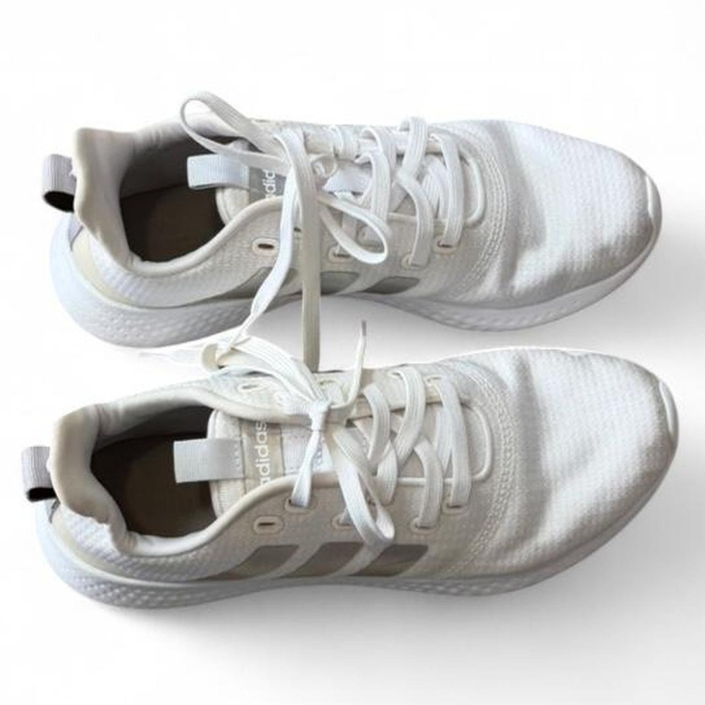 Adidas Puremotion Cloudfoam White & Silver Sneakers, Women's Size 8.5